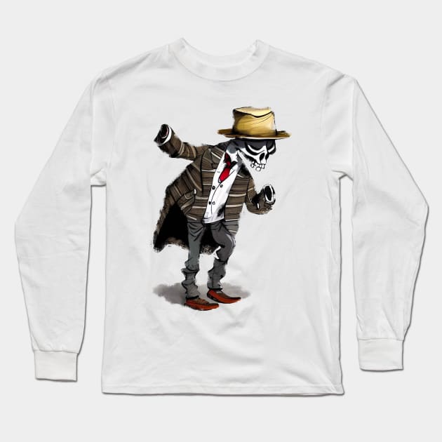 Gangster skeleton Long Sleeve T-Shirt by Mammoths